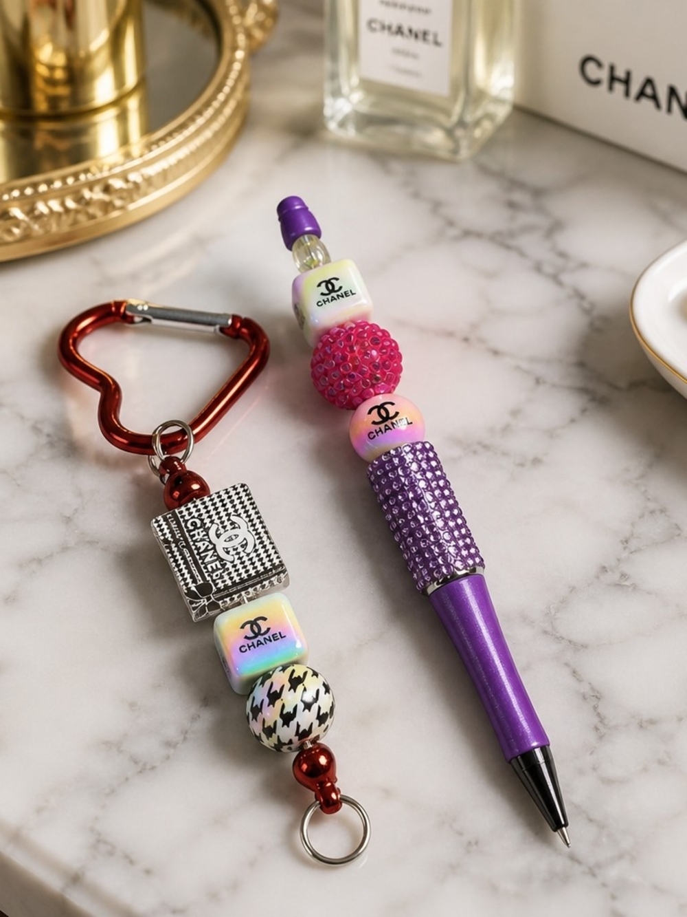 Handcrafted Beaded Pen Bag Charm